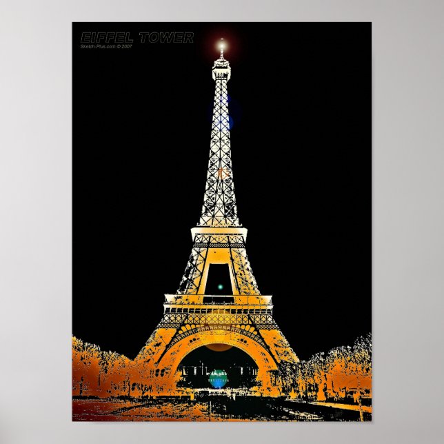 Eiffel Tower, Paris, France Poster (Front)