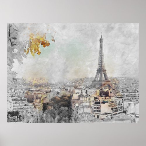 Eiffel Tower Paris France  Poster