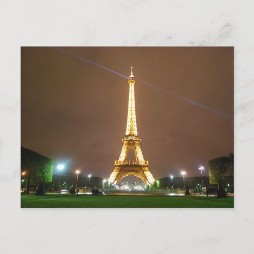 Eiffel Tower Paris France _ Springtime Vacation Postcard