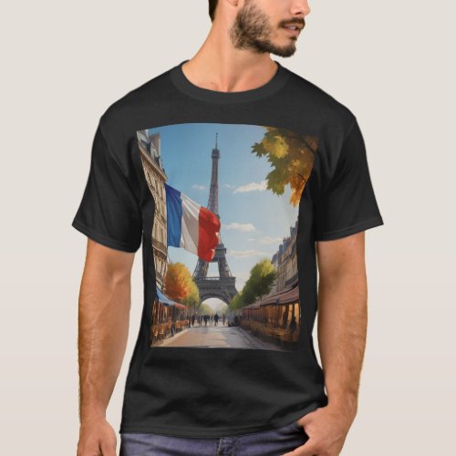 Eiffel tower _ Paris _ France T_Shirt