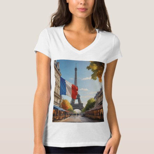 Eiffel tower _ Paris _ France T_Shirt