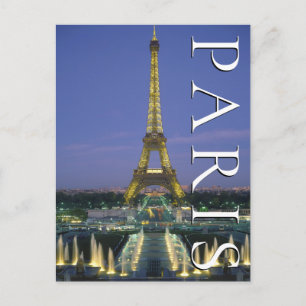 Eiffel Tower Paris, France Thank You Postcard
