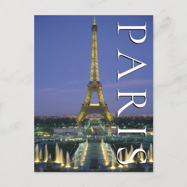 Eiffel Tower | Paris, France | Thank You Postcard (Front)