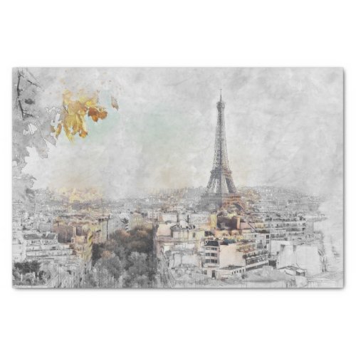 Eiffel Tower Paris France Tissue Paper