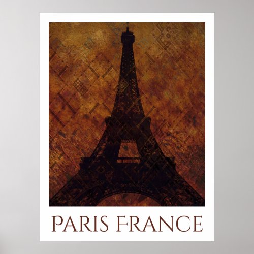 Eiffel Tower Paris France Travel Photography Poster