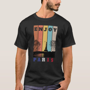 Eiffel Tower Paris France Vintage Men Women T-Shirt