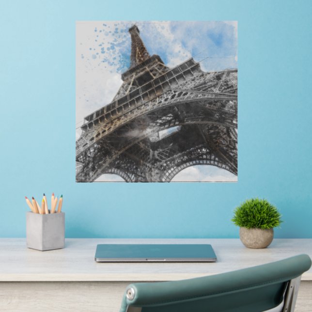Eiffel Tower Paris France Wall Decal – Classic  (Home Office 2)