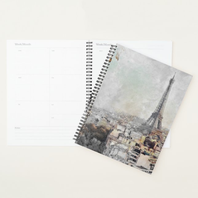 Eiffel Tower Paris France Weekly Planner – Elegant (Display)
