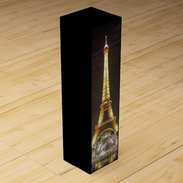 Eiffel Tower Paris France   Wine Box (Front)