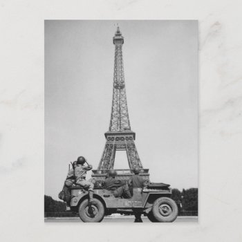 Eiffel Tower Paris France Ww2 Postcard by FrenchFlirt at Zazzle