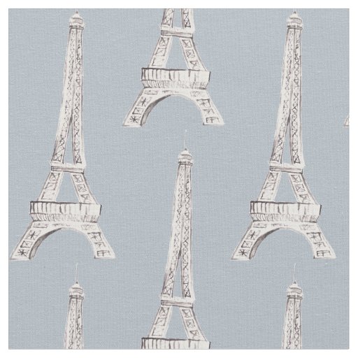 Eiffel Tower Paris French Pattern Fabric