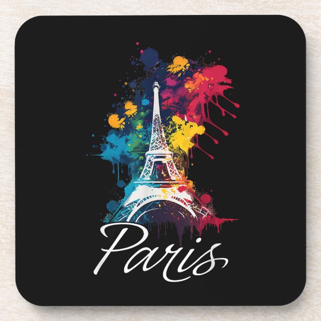 Eiffel Tower Paris Girls Travel Holiday France Sou Beverage Coaster (Front)