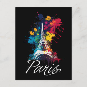 Eiffel Tower Paris Girls Travel Holiday France Sou Enclosure Card