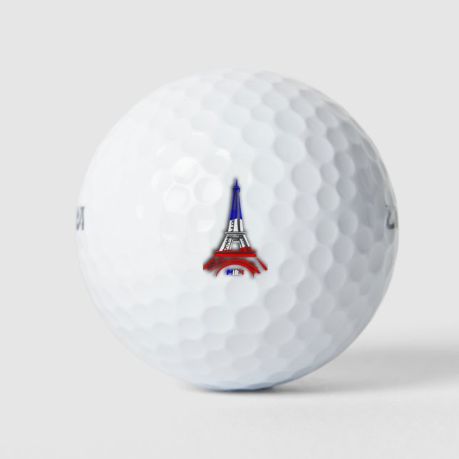 Eiffel Tower PARIS Golf Balls (Front)