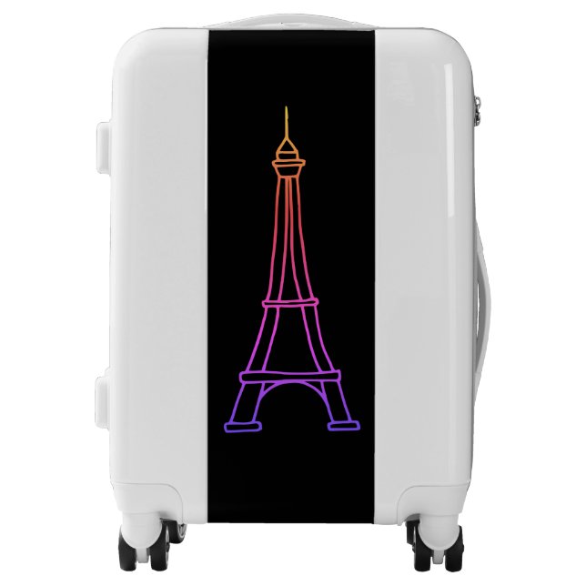 Eiffel Tower Paris hand draw colourful  Luggage (Front)