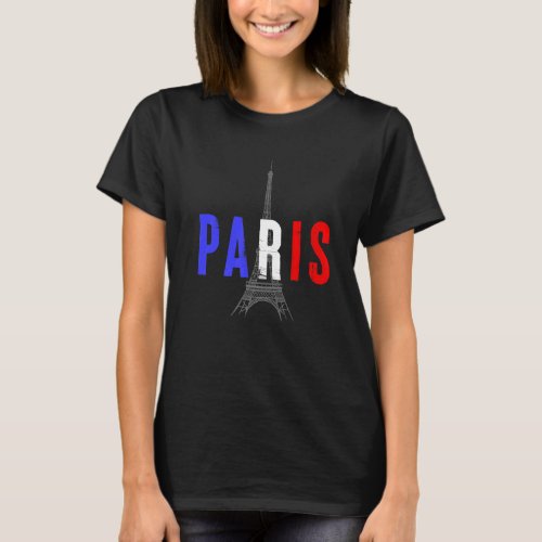 Eiffel Tower Paris In France The Love Sign From Fr T_Shirt