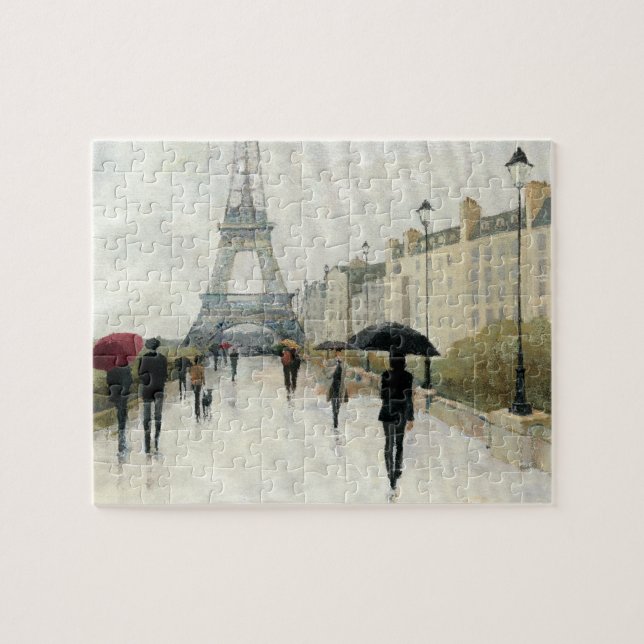 Eiffel Tower | Paris In The Rain Jigsaw Puzzle (Horizontal)