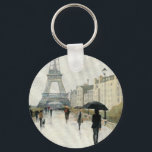 Eiffel Tower | Paris In The Rain Keychain<br><div class="desc">© Avery Tillmon / Wild Apple. A rainy day in Paris with the Eiffeltower in the background</div>