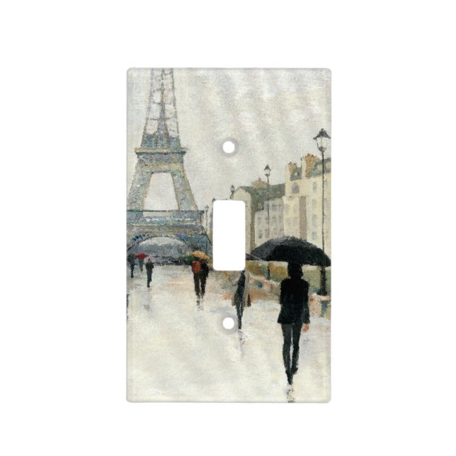 Eiffel Tower | Paris In The Rain Light Switch Cover (Front)