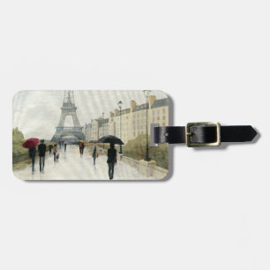 Eiffel Tower Paris In The Rain Luggage Tag
