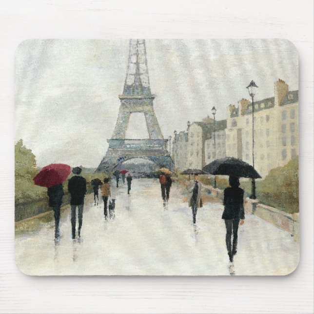 Eiffel Tower | Paris In The Rain Mouse Pad (Front)