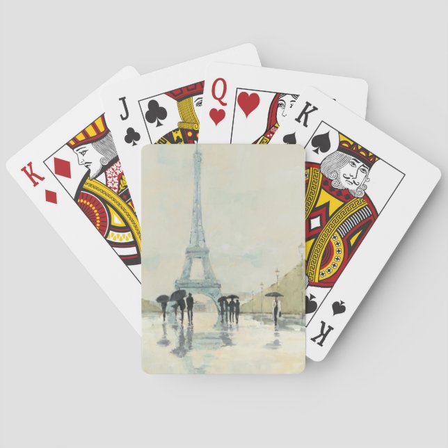 Eiffel Tower | Paris In The Rain Poker Cards (Back)