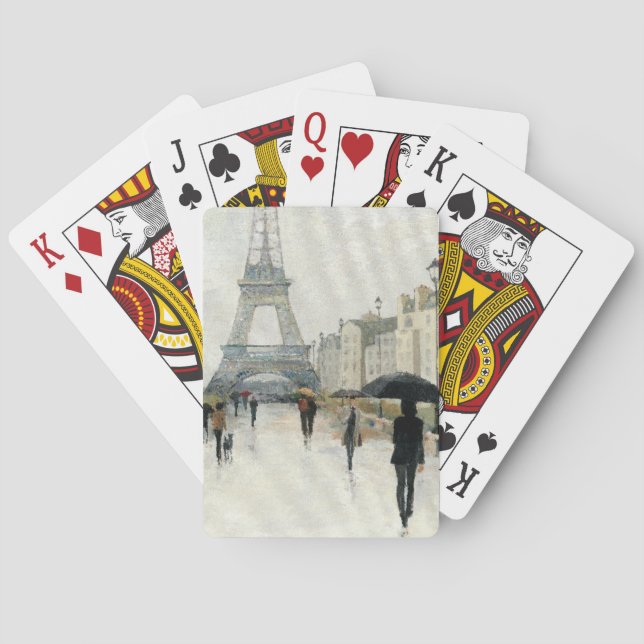 Eiffel Tower | Paris In The Rain Poker Cards (Back)
