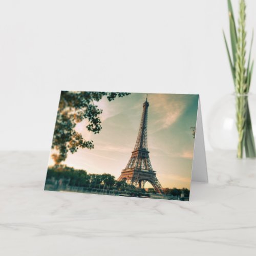Eiffel Tower Paris Love City Romantic Travel Card