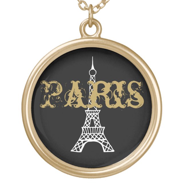  Eiffel Tower Paris Necklace Gift (Front)