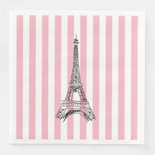 Eiffel Tower Paris Paper Napkins