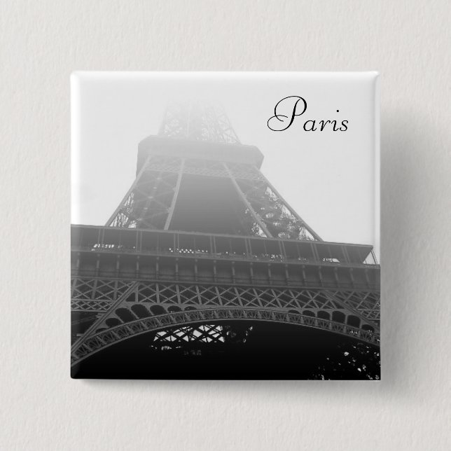 Eiffel tower Paris Pinback Button (Front)