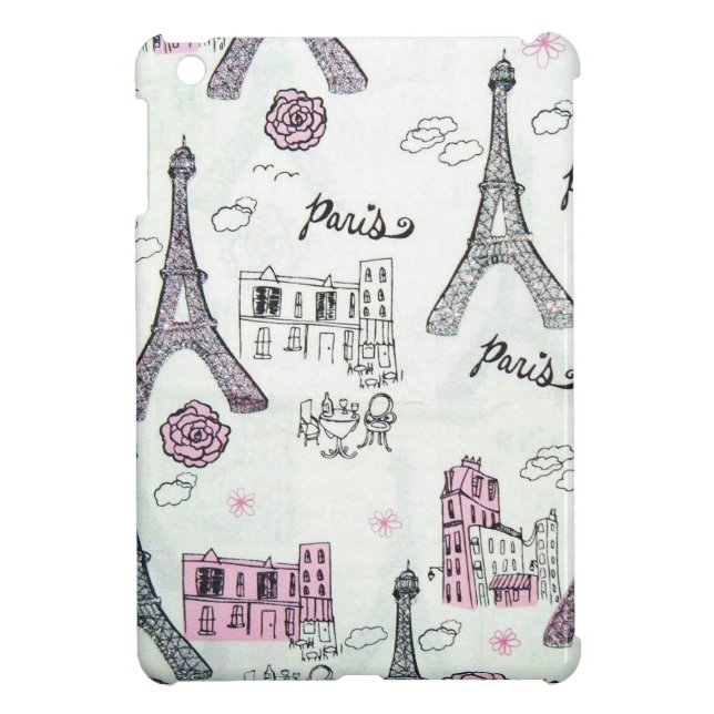 Eiffel Tower Paris Pink Cover For The iPad Mini (Back)