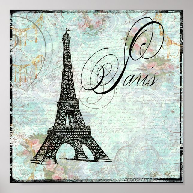 Eiffel Tower Paris Poster Print (Front)