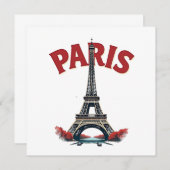 Eiffel Tower, Paris, retro (Front/Back)