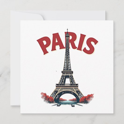 Eiffel Tower, Paris, retro (Front)