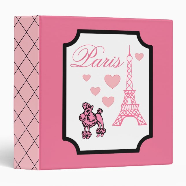 Eiffel Tower Paris Scrapbook Binder (Front/Spine)