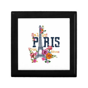Eiffel Tower Paris Shirt Salut Flowering Paris Fra Gift Box