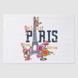 Eiffel Tower Paris Shirt Salut Flowering Paris Fra Tissue Paper