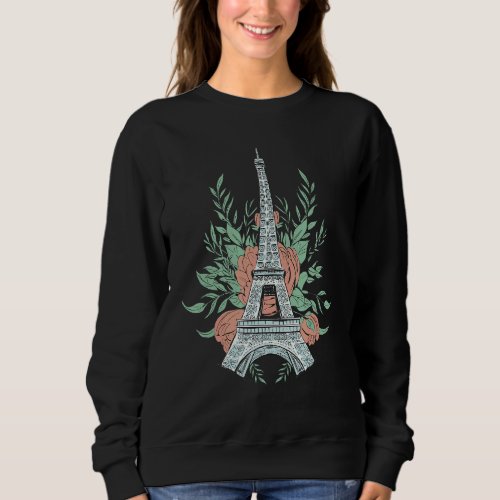 Eiffel Tower Paris Sign Of Love France Parisian Fr Sweatshirt