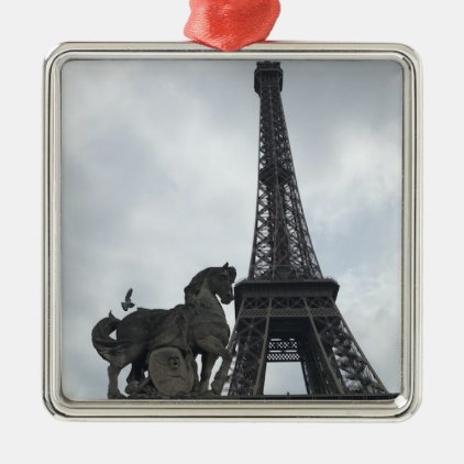 Eiffel Tower, Paris Silhouette Holiday Ornament