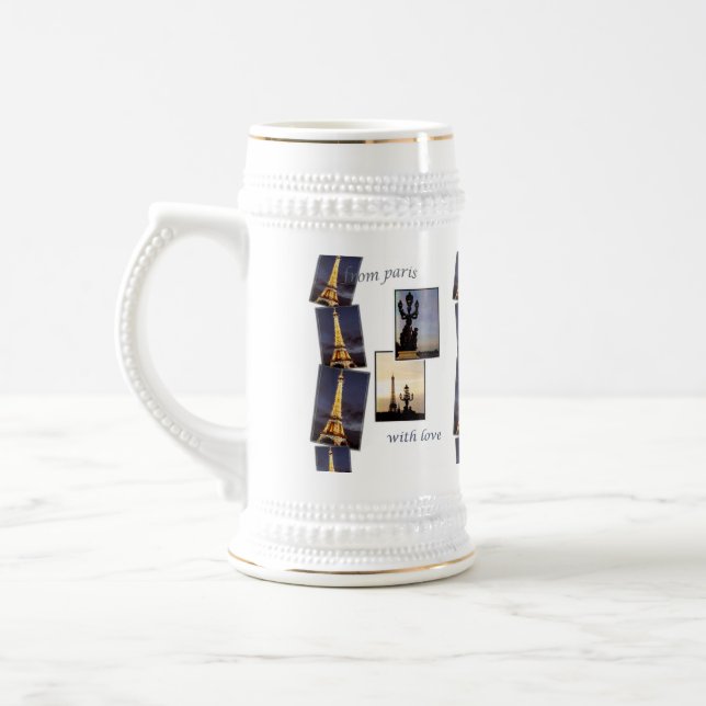 Eiffel Tower Paris Souvenir Beer Stein (Left)