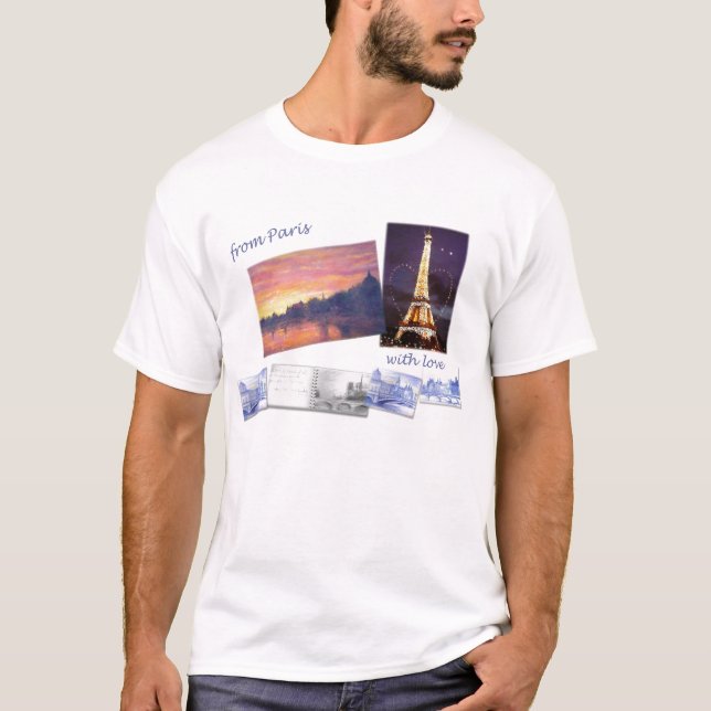 Eiffel Tower Paris Souvenir T-Shirt (Front)
