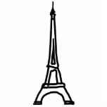 Eiffel Tower Paris Statuette<br><div class="desc">Paris France . city of lights...  simple black and white stylized image of La Tour Eiffel</div>