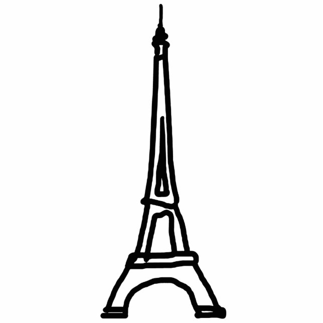 Eiffel Tower Paris Statuette (Front)