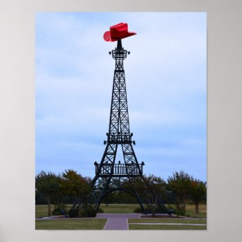 Eiffel Tower  Paris  Texas Poster by catherinesherman at Zazzle