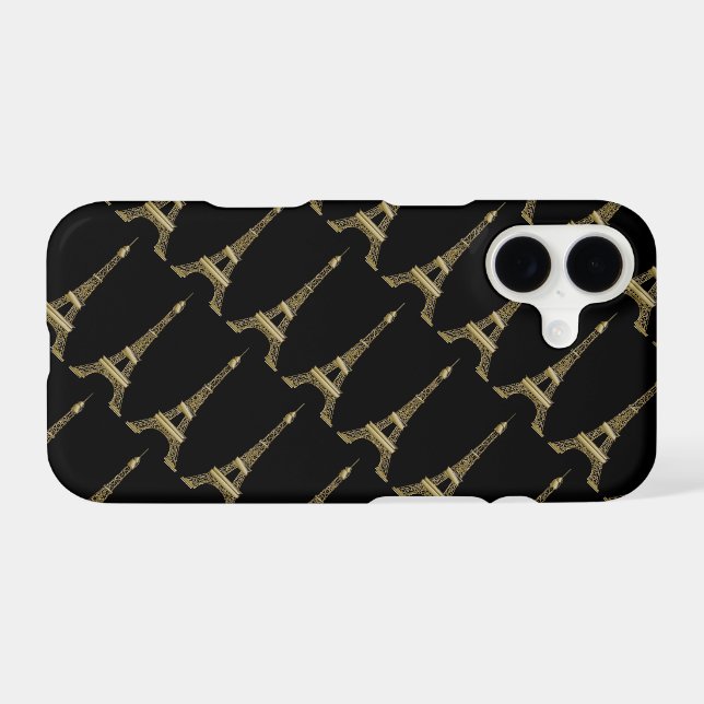 Eiffel Tower Paris Themed Black - Case-Mate iPhone Case (Back (Horizontal))