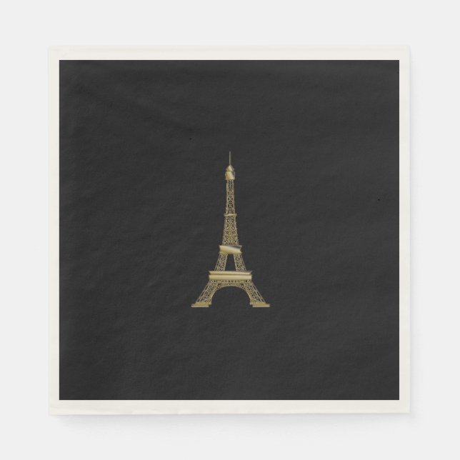 Eiffel Tower Paris Themed Party Paper Napkins (Front)