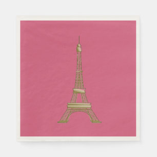 Eiffel Tower Paris Themed Party Paper Napkins