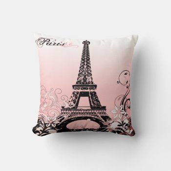 Eiffel Tower Paris Throw Pillow by FantasyPillows at Zazzle