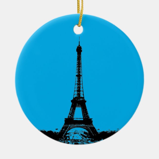 Eiffel Tower Paris Travel Ceramic Ornament (Front)